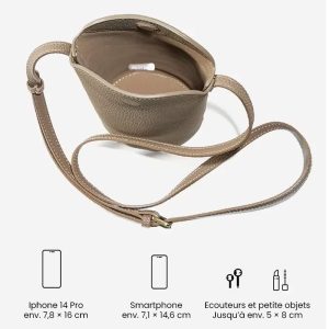 mini sac vase cuir partir leger