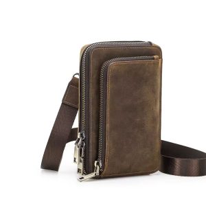 pochette homme en cuir crazy horse