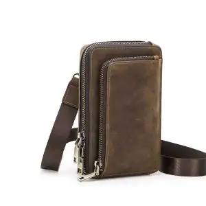 Pochette Homme Cuir Crazy Horse