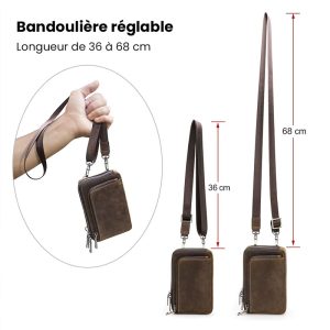 pochette homme en cuir crazy horse