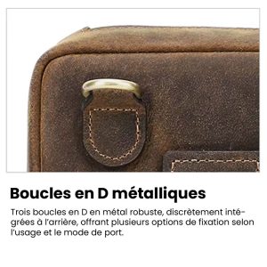 pochette homme en cuir crazy horse