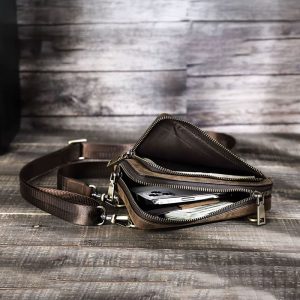 pochette homme en cuir crazy horse