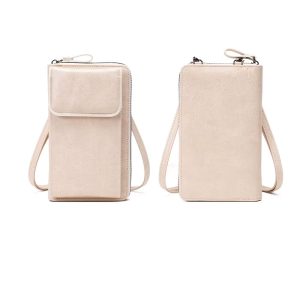 pochette telephone bandouliere pu blanc