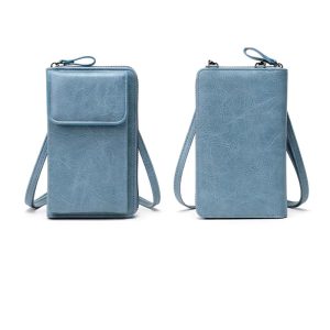 pochette telephone bandouliere pu bleu