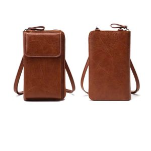 pochette telephone bandouliere pu marron