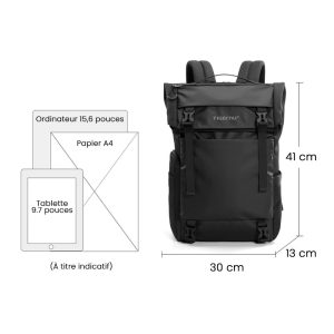 sac à dos roll top extensible