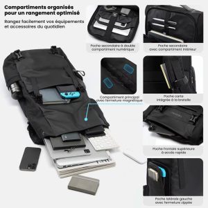 sac à dos roll top extensible