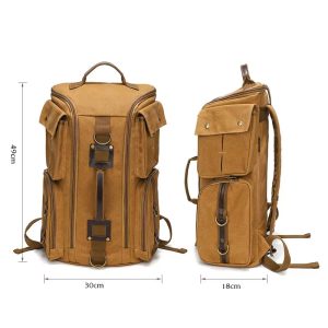 sac à dos de voyage en toile cirée