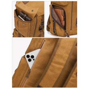 sac à dos de voyage en toile cirée