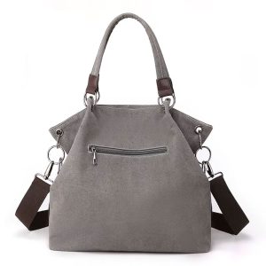 sac cabas toile femme patchwork gris dos