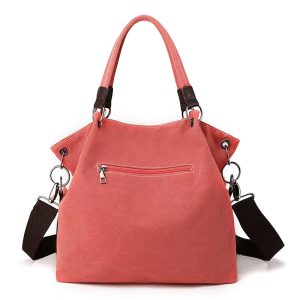 sac cabas toile femme patchwork rouge dos