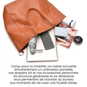 grand sac cabas femme avec sa pochette assortie