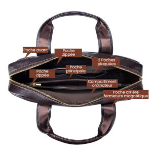 porte documents homme en cuir véritable pour ordinateur 15,6 pouces – modèle business héritage