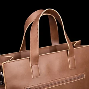 Porte Documents Femme Cuir Synthetique Modele Terrain Anses