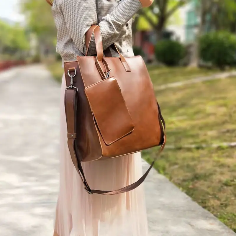 Porte Documents Femme Cuir Synthetique Modele Terrain Portage Bras