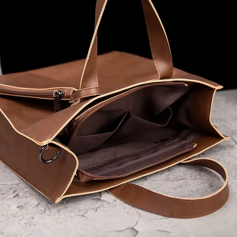 Porte Documents Femme Cuir Synthetique Modele Vue Interieure