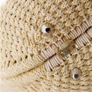 Sac A Main Rond Osier Tresse Modele Naos Picots Protection Base