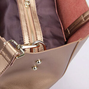 sac cabas cuir métallisé – grand sac urbain femme