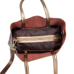 sac cabas cuir métallisé – grand sac urbain femme