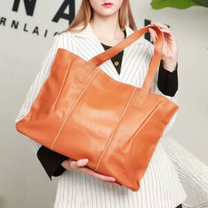 sac cabas cuir souple grande capacité cuir véritable fait main