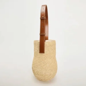 Sac En Paille Forme Gourde Modele Tali Vue Laterale