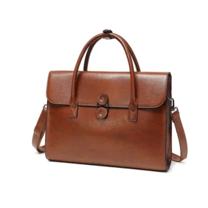 Cartable Femme Cuir 14 Pouces Modele Helene Couleur Camel