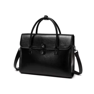 Cartable Femme Cuir 14 Pouces Modele Helene Couleur Noir