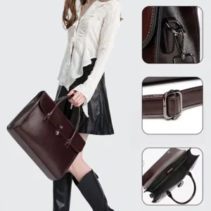 Cartable Femme Cuir 14 Pouces Modele Helene Finitions Qualite Premium