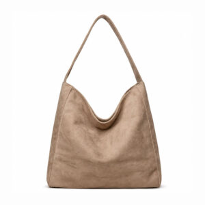 Grand Sac Cabas Hobo Suedine Modele Anneli Beige