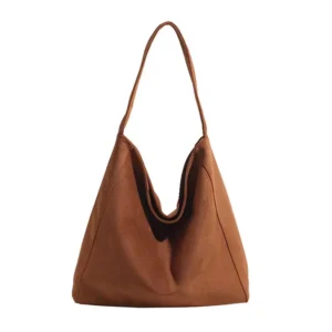 Grand Sac Cabas Hobo Suedine Modele Anneli Camel