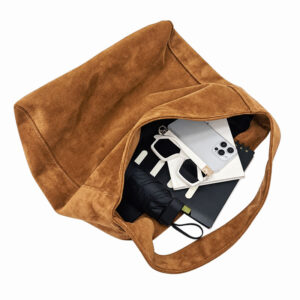 Grand Sac Cabas Hobo Suedine Modele Anneli Grande Capacite