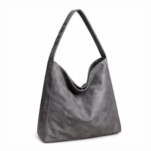 Grand Sac Cabas Hobo Suedine Modele Anneli Gris