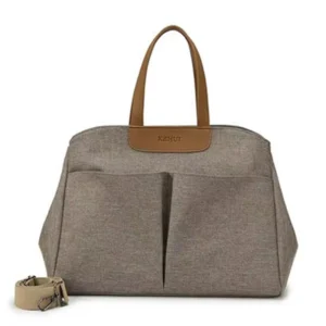 Sac A Langer Bebe Pratique Elegant Modele Audrey Marron Vue Face