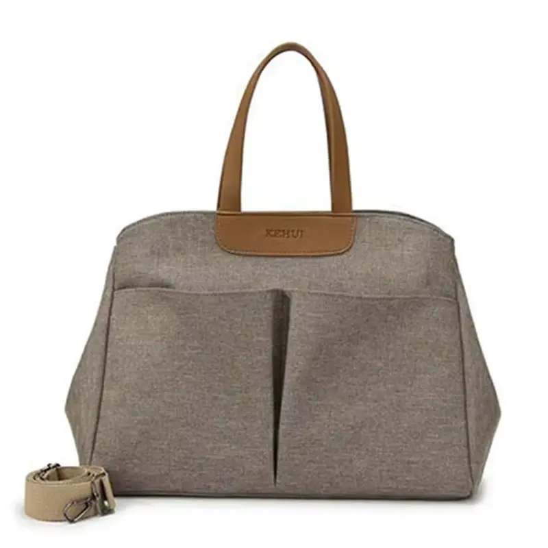 Sac A Langer Bebe Pratique Elegant Modele Audrey Marron Vue Face