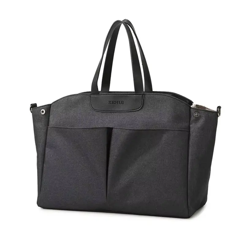 Sac A Langer Bebe Pratique Elegant Modele Audrey Noir Vue Biais