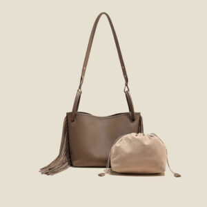 Sac Seau Cuir Veritable Franges Modele Iconic Boho