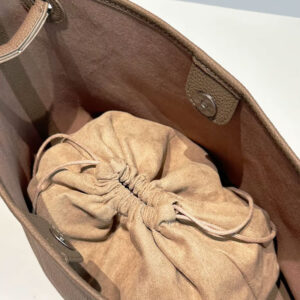 Sac Seau Cuir Veritable Franges Modele Iconic Boho Poche Interieure Fermeture Cordons