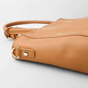 Sac A Main Cuir Pleine Fleur Cabas Modele Lea Bandouliere Amovible