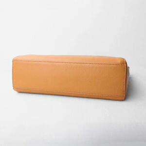 Sac A Main Cuir Pleine Fleur Cabas Modele Lea Camel Vue Dessous