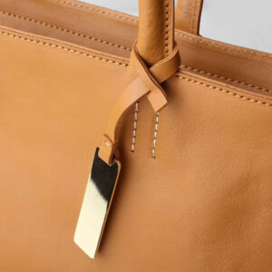 Sac A Main Cuir Pleine Fleur Cabas Modele Lea Quincaillerie Or