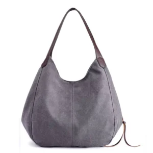 Sac Cabas Toile Anses Similicuir Modele Athena Vue Arriere