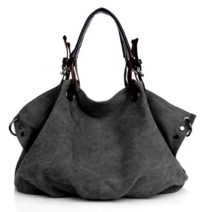 Sac Cabas Toile Coton Tina Noir