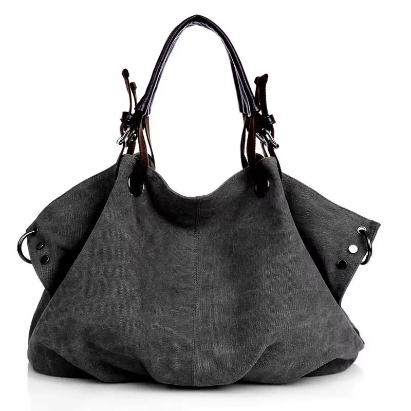 Sac Cabas Toile Coton Tina Noir
