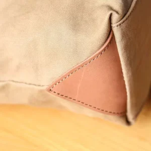 Sac Main Bandouliere Toile Cuir Modele Honoka Renforts Cuir