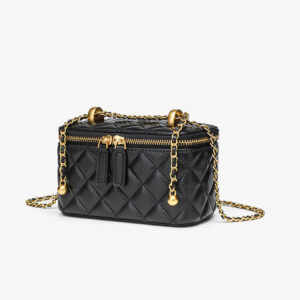 Mini Sac Boite Matelasse Chaine Modele Vivi Vue Biais Droite