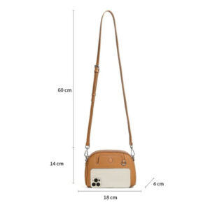 Pochette Bandouliere Arrondie Cuir Modele Suzy Dimensions