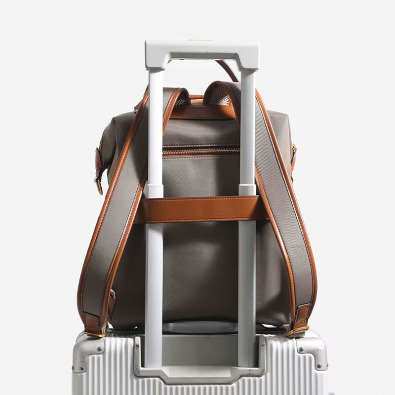 Sac A Dos Urbain Nylon Femme Compatible Trolley Modele Anne Sangle Trolley