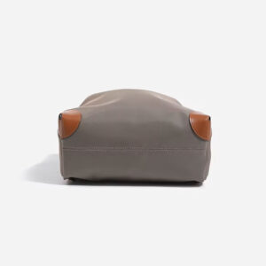 Sac A Dos Urbain Nylon Femme Compatible Trolley Modele Anne Taupe Vue Dessous