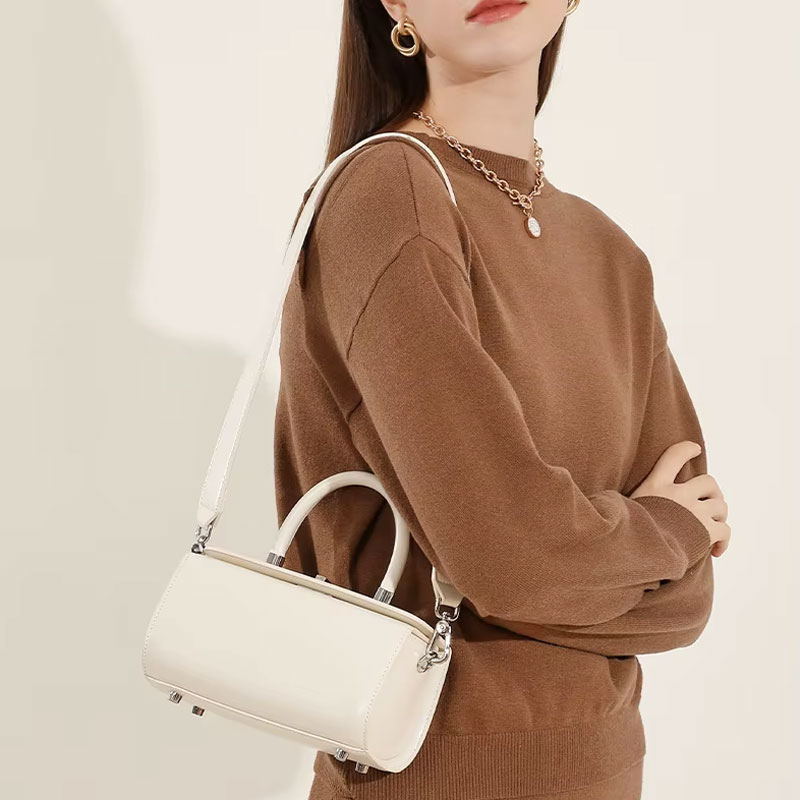 Sac A Main Bandouliere Mini Malle Margot Blanc Port Epaule