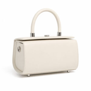 Sac A Main Bandouliere Mini Malle Margot Blanc Vue Biais